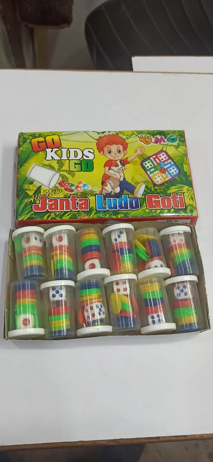 Janta Ludo Goti Game Set – Colorful Dice & Pawns f...