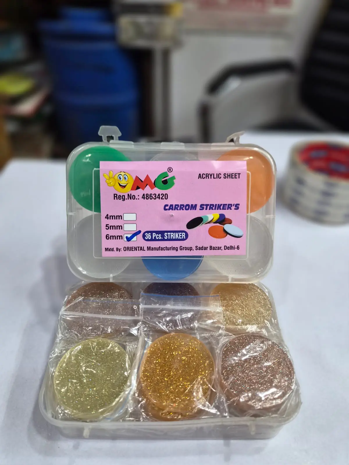 6mm sparkle sheet striker (36 pcs)
