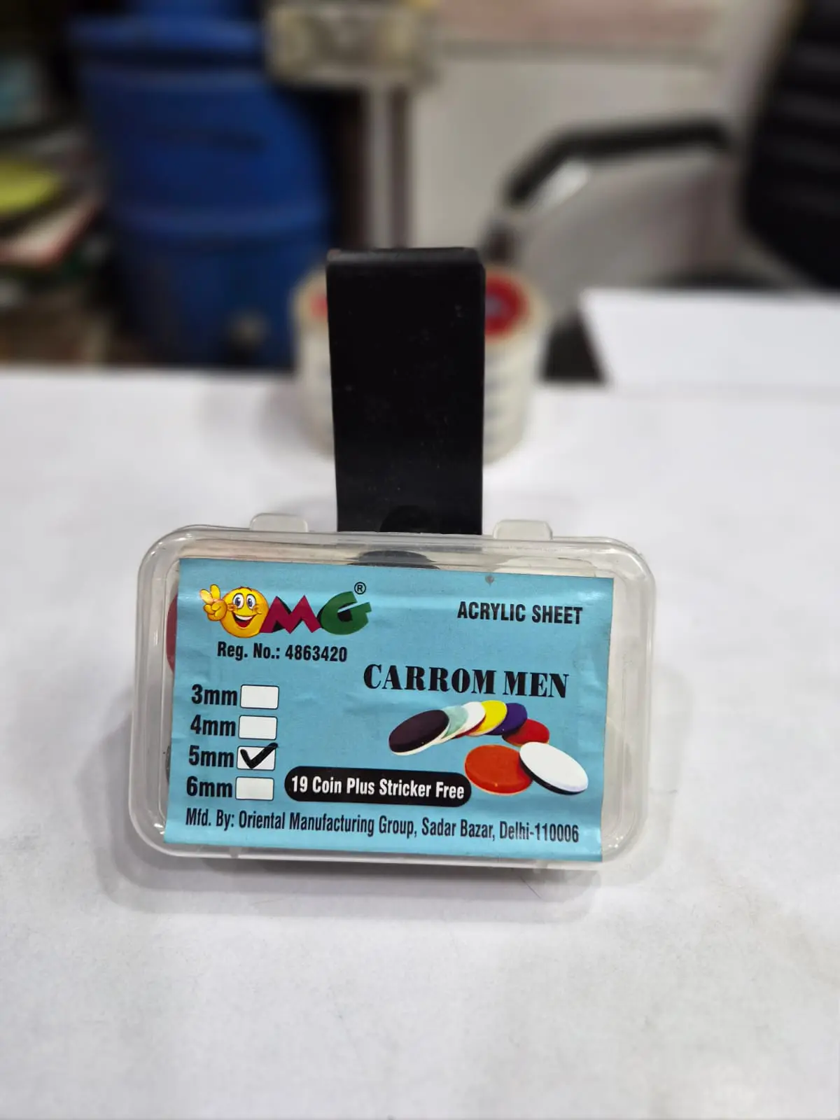 5mm sheet carrom coin + striker (19pcs+1)