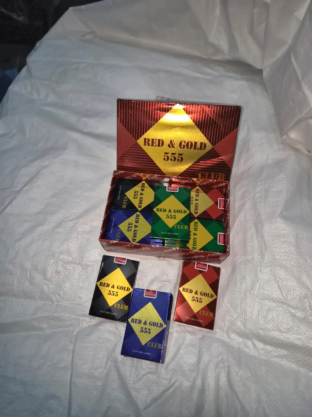Red and gold playing card
