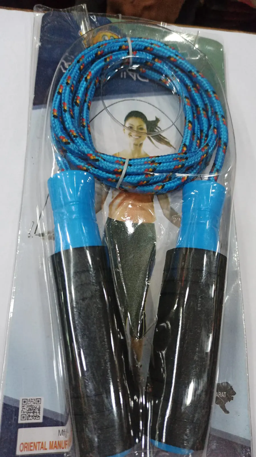 Skipping rope with bearing and grip Delux cotton O...